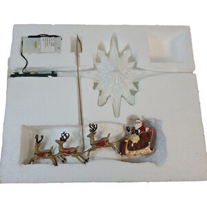 Balsam Hill Santa’s Sleigh Animated Tree Topper